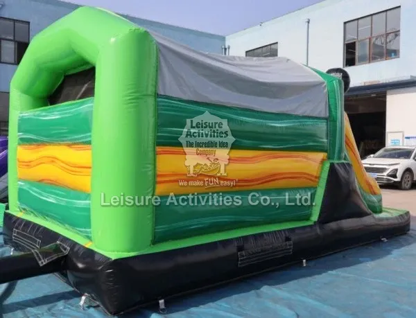 Small Inflatable Multiplay Football Bouncy Castles With Slide